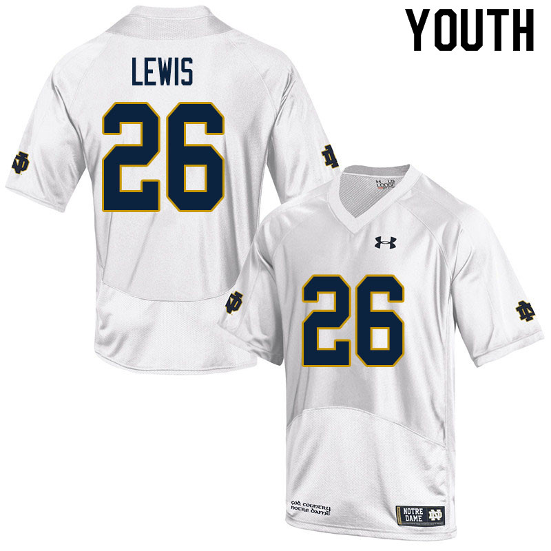 Youth #26 Clarence Lewis Notre Dame Fighting Irish College Football Jerseys Sale-White